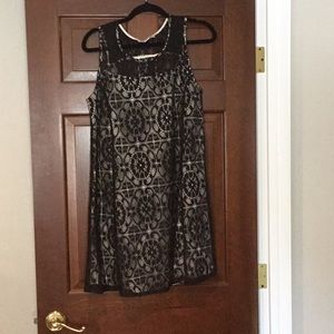 Black Lace A-Line Tank Dress. NWT. Size S/M.